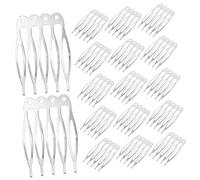 PACKOVE 50pièces Peigne à Cheveux Métal Pour Femmes Barrettes De Mariage Avec Dents Accessoires De Cheveux Décoratifs