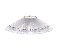 PACKOVE 50pièces Présentoir Nuancier Ongles Avec Anneau Métallique Transparent Support Pratique Pour Vernis Et Conseils Ongles Diy Affichage Couleurs Nail Art Fans Réutilisable Et Ordonnab