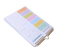 PACKOVE 52 Feuilles Carnet de Planification des Menus, Bloc-notes de Planification Hebdomadaire A5, Papier à Spirale, Non Daté, Liste de Courses, pour Shopping et Voyage