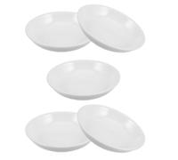 PACKOVE 5pcs Plateau Rond en Céramique Blanc 4 Pouces pour Chauffe-Cire, Porte-Fondant à Cire Fondue, Solide et Élégant pour Décoration Maison
