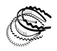 PACKOVE 5pièces -tête Ondulé Pour Femme Noir Avec Fermoir Lot De Styles Différents De Chaque