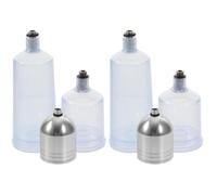 PACKOVE 6 Bouteilles De Peinture Aérographe en Verre 2 X 10 ML 2 X 20 ML 2 X 40 ML Bouteilles De Rangement Rechargeables pour Modèles Décoration De Gâteaux Tatouages