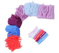 PACKOVE 6 Pelotes de Fil à Crochet Prédécoupées Colorées, Fil Doux Épais pour Tapis, Coussins et Tentures Murales, Fournitures Loisirs Créatifs Adulte, Kit Tricot et Crochet