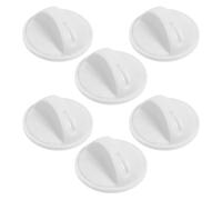 PACKOVE 6 Pièces Bouton de Minuterie Blanc de Remplacement pour Machine à Laver et Sèche-linge, en Ps Solide, Facile à Utiliser, pour Bureaux et Usines