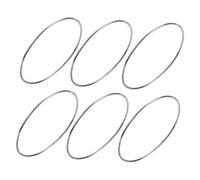 PACKOVE 6 pièces Bracelets Argent Fins Rond Simple pour Femmes Filles Lot de Bangles Épurés Argent Vintage Bijoux Élégants et Polyvalents