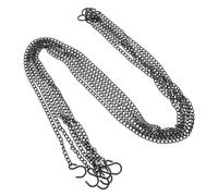 PACKOVE 6 Pièces Chaîne de Suspension pour Jardinières en Fer Noir | Crochets et Crochets en S, Installation Facile, pour Paniers Suspendus, Couronnes, Bureaux