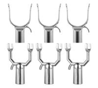 PACKOVE 6 Pièces Kit de Support Métallique pour Branches D'arbres Fruitiers en Alliage D'aluminium Têtes Fourches pour Vergers Robustes et Solide