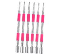 PACKOVE 6 Pièces Outils de manucure nettoyage doigt Clous poussoir faire le ménage art outils à cuticules pour les ongles outil de à ongles Acier inoxydable