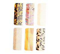 PACKOVE 6 Pièces Peigne à tête en marbre démêler peigne démêlant bouclé peignes antistatiques peigne à cheveux antistatique peigne coiffant Feuille d'acétate