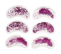 PACKOVE 6 Pièces Poches Gel Refroidissantes pour Yeux Gel de Soin Contour des Yeux Réutilisables avec Paillettes Fatigue Oculaire U Shape
