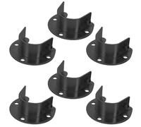 PACKOVE 6 Support Ouvert Tringle de Ensembles U à D'extrémité Penderie | Base à Large Bride, Montage Rapide, pour Panneaux Latéraux en Bois ou Aggloméré, Chambres et Salles de Bains