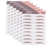 PACKOVE 6feuilles Sourcils à Coller Bruns Transferts Temporaires Autocollants Décollables Pour Yeux