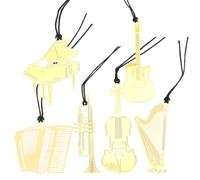 PACKOVE 6pcs Marque-pages Métalliques D'instruments de Musique, Clips Robustes pour Étudiants, Accessoires de Lecture Décoratifs et Pratiques
