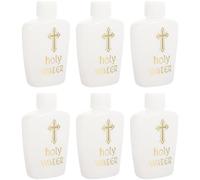 PACKOVE 6pièces Bouteilles Eau Bénite Plastique Rechargeables pour Baptême et Exorcisme Flacons Vides Pratiques pour Cadeaux Religieux et Bénitier Catholique