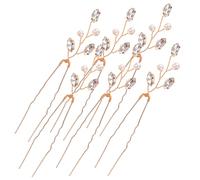 PACKOVE 6pièces Épingles Cheveux Mariage Strass et Perles Accessoires Coiffure pour Mariée Lot de Piques Cheveux Délicate