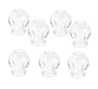 PACKOVE 7pièces Ventouses Verre Épaisses Pour Thérapie Par Ventouses Sous Vide Professionnelles Tasses De Succion Pour Massage Corporel Et Du Métabolisme