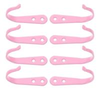 PACKOVE 8 Crochets Muraux en Fer Rose Légers pour Vêtements et Chapeaux, Utilisation Polyvalente avec 16 Vis, Design Élégant pour Salon et Bureau