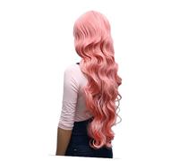 PACKOVE 80 bouclée rose fou longue costume perruques longues roses cheveux cosplay vague perruques cosplay de cheveux cosplay