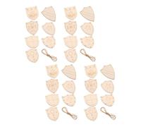 PACKOVE 80 Pièces Boucliers en Bois à Peindre, Forme Rustique Beige, Percés Suspendre Facile, Décoration pour Fêtes à Thème et Ateliers D'art