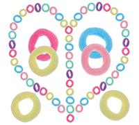 PACKOVE 80 Pièces Corde à Tête De Serviette Girl Hair Eins Queue De Cheval Tresser Attache-cheveux Bandes Liens De Cheveux Pinces à Cheveux Enfants Fille Élastique En Tissu