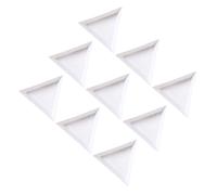 PACKOVE 80 Pièces Nail Art Accessoires Bac de rangement pédicure pour les ongles Clous outils manucure plateaux de rangement triangulaires plateaux de manucure blanche
