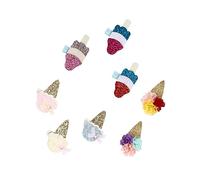 PACKOVE 8pièces Barrettes Cheveux Filles Forme De Crème Glacée Pailletées Lot D’accessoires Pour Fêtes Mariages Et Quotidien