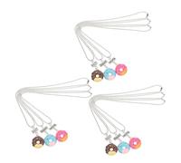 PACKOVE 9 pièces Collier Amitié Beignet Décoratif Pendentifs Donuts Réalistes Cadeau Anniversaire Portable pour Meilleurs
