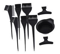 PACKOVE 9 Pièces Kit de Capillaire Set Outils Coloration Cheveux avec Pinceaux Bol et Clips Outils Diy Pratiques pour Coloration à Domicile et Salon