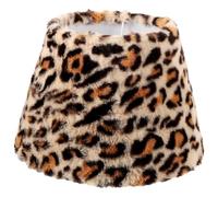 PACKOVE Abat-jour en Tissu Pelucheux Motif Léopard, Forme Conique 25 Cm, Compatible E27, Abat-jour de Lampe de Bureau et Lampadaire, Couvre-lampe Intérieur pour Salon, Chambre et Bureau