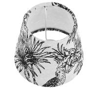 PACKOVE Abat-jour Rétro en Tissu Brodé Noir pour Lampe sur Pied Table, Forme Tambour, Solide et Décoratif pour Intérieur Vintage ou Rustique