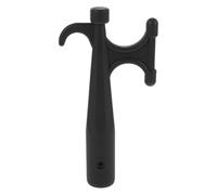 PACKOVE Accessoire de Remplacement pour Extrémité du Crochet du Canot de Sauvetage en Plastique Noir Design Double Tête, Multifonction pour Camping et Usage d'urgence