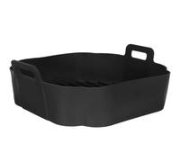 PACKOVE Accessoire pour Friteuse à Air en Silicone Noir Résistant la Chaleur, Coussin Réutilisable pour Cuisson et Pâtisserie Facile