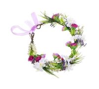 PACKOVE Accessoires De Cheveux Boho Coiffes De Fleurs Artificielles Bandeau Bandeau Ruban Fleur Couronne De Casque Floral Violet Tissu D'externalisation