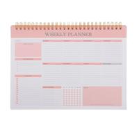 PACKOVE Agenda Hebdomadaire Non Daté B5 à Reliure Spirale Carnet de Planification de Projets avec Programme Hebdomadaire Bloc-notes pour Organisation de Travail pour Bureau Maison École