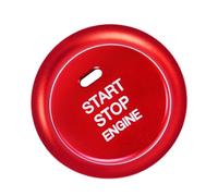 PACKOVE Anneau Décoratif de Bouton de Démarrage Véhicule, Alliage D'aluminium, Double Cercle Rouge, 2 Pièces, Cache Décoratif pour Clé D'allumage, Accessoires Automobile Intérieur