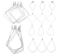 PACKOVE Anneaux de Boucles D'oreilles en Fil de Fer Argentés, Cercles Ouverts 24 Pièces, Composants pour Création Diy, Pendentifs et Apprêts pour Bijoux Artisanaux, Accessoire Fabrication