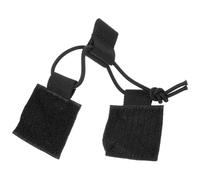 PACKOVE Attache Radio Fixation Élastique en Nylon Noire, Support Boucle Fixe pour Poignée Radio, Languette de Rétention Résistante Usage Extérieur pour Chasse, Tir et Activités Tactiques