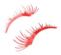 PACKOVE Autocollants Auto-adhésifs pour Phares de Voiture Rouge, Décorations Extérieures Résistantes aux Intempéries, Cils de Voiture Amusants, Accessoires Personnalisés pour Protection