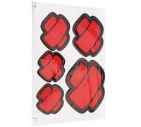 PACKOVE Autocollants de Voiture Patch Rouge pour Carrosserie et Pare-Chocs, Film Pet Résistant la Décoloration, Autocollants Décoratifs Extérieurs Solide, Ensemble Patchs Protecteurs