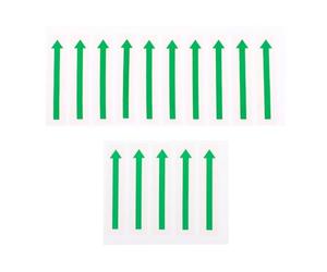 PACKOVE Autocollants Flèche Droite Vert 15 Pcs, Étiquettes Adhésives Indicateur Direction Unidirectionnelle pour Équipement, Stickers Bureau Polyvalents pour Signalisation et Orientation