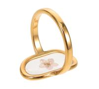PACKOVE Bague de Cœur Bijou Fleuri Plaqué Or 18k en Acier Inoxydable Fait Main pour Femmes Présent Anniversaire Mode Taille Unique