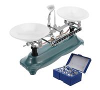 PACKOVE Balance de Table pour Laboratoire avec Plateau Double et Kit de Poids 500g, Structure en Fer Stable et Précision pour Enseignement en Physique