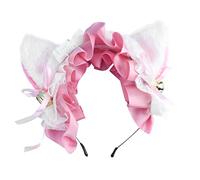 PACKOVE Bandeau Cat Ears Dentelle Avec Nœud Et Cloche Accessoire Cosplay Féminin Pour Fête Et Événements Spéciaux