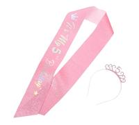 PACKOVE Bandeau Couronne Joyeux Anniversaire Fille Tiare Pailletée Ans Kit Décorations Fête Anniversaire Garçon Fille