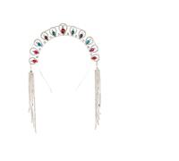 PACKOVE bandeau de fille de fleur caches mariées quinceanera mariage accessoires cheveux accessoire cheveux couvre-chef de mariée cerceau de cheveux gland strass Colorful