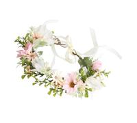 PACKOVE Bandeau de Fleurs Marguerite Coiffe de Mariée Accessoire de Tête Fleuri pour Mariage