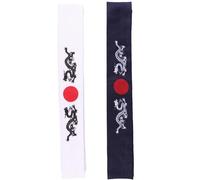 PACKOVE Bandeau de Karaté Japonerie en Coton Confortable, Lot de 2 Pièces, Design Simple et Charmant, pour L'entraînement et Costume Japonerie