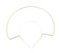 PACKOVE Bandeau Décoratif Halo Créatif en Fer Or, Accessoire Coiffure Multi-usage Facile à Porter pour Engagements et Diy, Style Unique et Simple