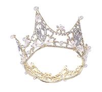 PACKOVE Bandeau fleur perle Tiare de mariée Coiffes de mariée diadème royal de mariage bandeau de mariage coiffe de mariée bandeau diadème Couronne alliage