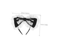PACKOVE Bandeau Nœud Dentelle Accessoire Coiffure Lolita Sérigraphie Vintage Pour Cosplay Carnaval Et Mariage